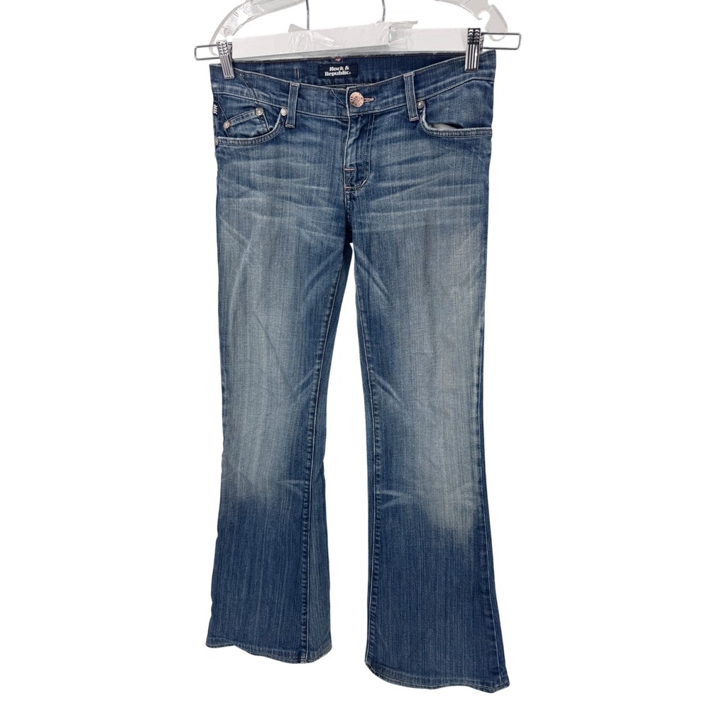 Rock Republic Roth Bootcut Jeans Y2K‎ Womens Size 27 Faded Medium Wash Flared